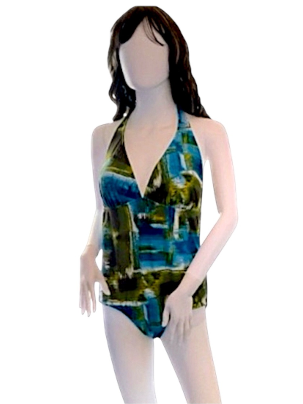 Catalina Abstract Print Halter Neck One Piece Swimsuit